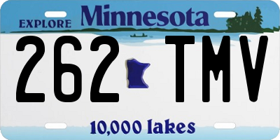 MN license plate 262TMV