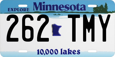 MN license plate 262TMY