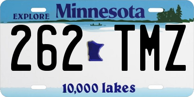 MN license plate 262TMZ