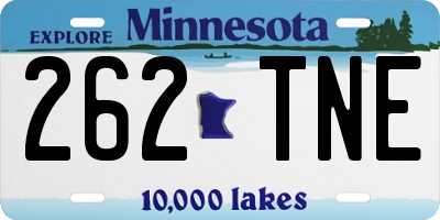 MN license plate 262TNE