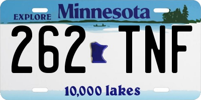 MN license plate 262TNF