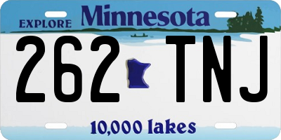 MN license plate 262TNJ