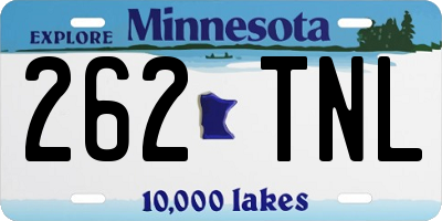 MN license plate 262TNL