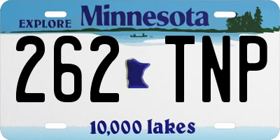 MN license plate 262TNP