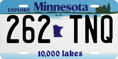 MN license plate 262TNQ