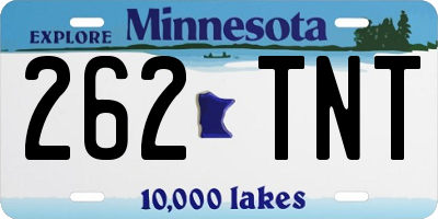 MN license plate 262TNT