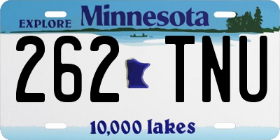 MN license plate 262TNU