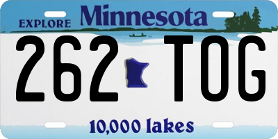 MN license plate 262TOG