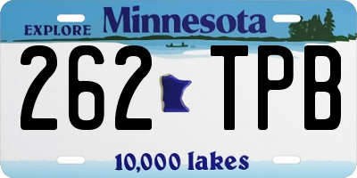 MN license plate 262TPB