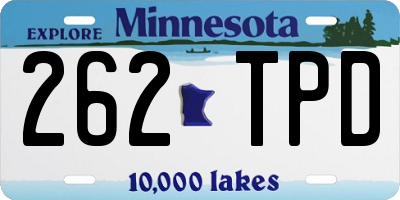 MN license plate 262TPD