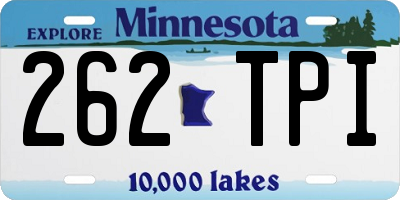 MN license plate 262TPI