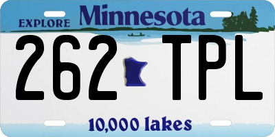 MN license plate 262TPL