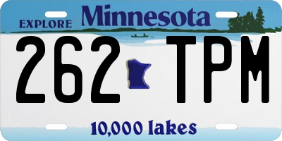 MN license plate 262TPM