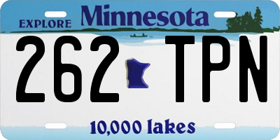 MN license plate 262TPN