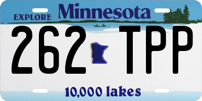 MN license plate 262TPP