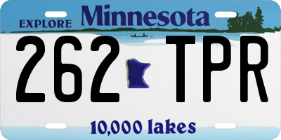 MN license plate 262TPR