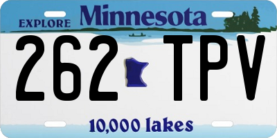 MN license plate 262TPV