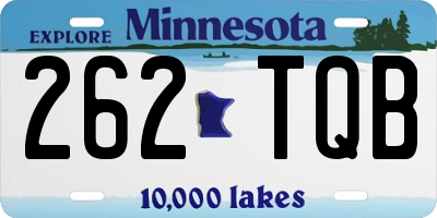 MN license plate 262TQB