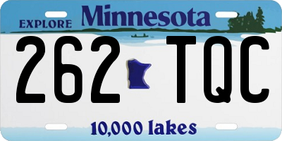 MN license plate 262TQC