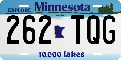 MN license plate 262TQG