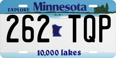 MN license plate 262TQP