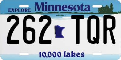 MN license plate 262TQR