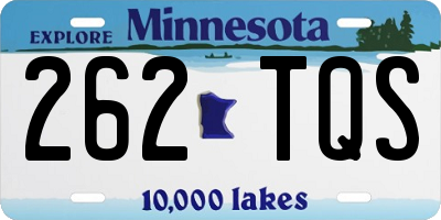 MN license plate 262TQS