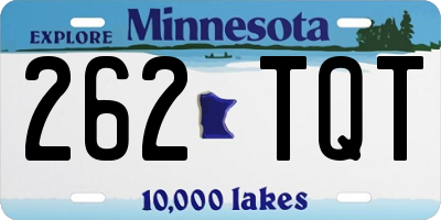 MN license plate 262TQT