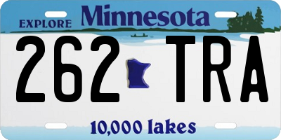 MN license plate 262TRA