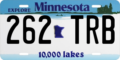 MN license plate 262TRB