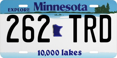 MN license plate 262TRD