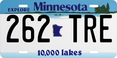 MN license plate 262TRE