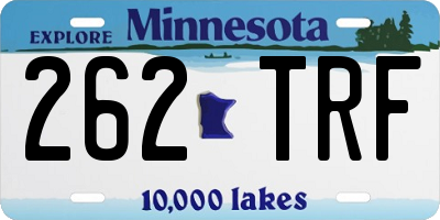 MN license plate 262TRF