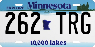MN license plate 262TRG