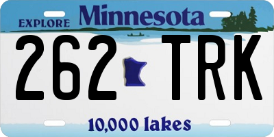 MN license plate 262TRK