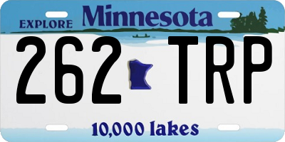 MN license plate 262TRP