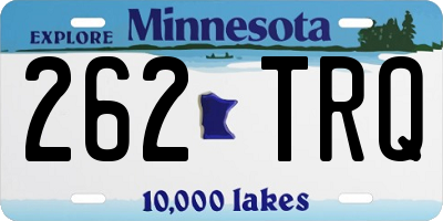 MN license plate 262TRQ