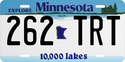 MN license plate 262TRT