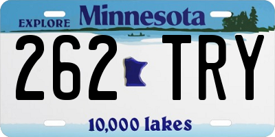 MN license plate 262TRY