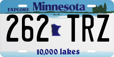 MN license plate 262TRZ