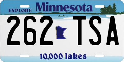 MN license plate 262TSA