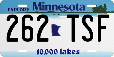 MN license plate 262TSF