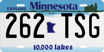 MN license plate 262TSG