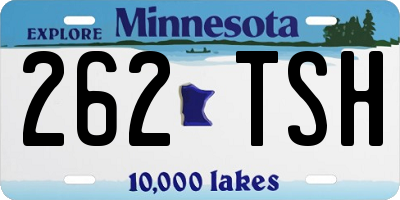 MN license plate 262TSH