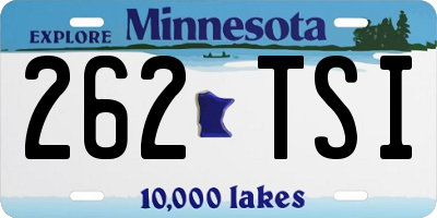 MN license plate 262TSI