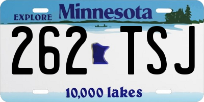 MN license plate 262TSJ