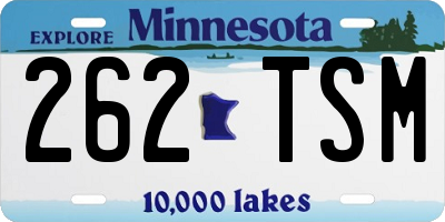 MN license plate 262TSM