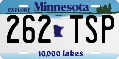 MN license plate 262TSP