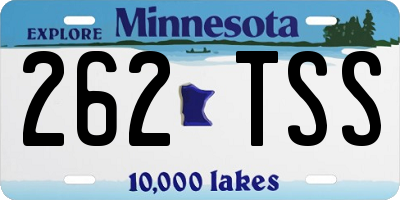 MN license plate 262TSS