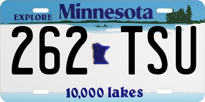 MN license plate 262TSU